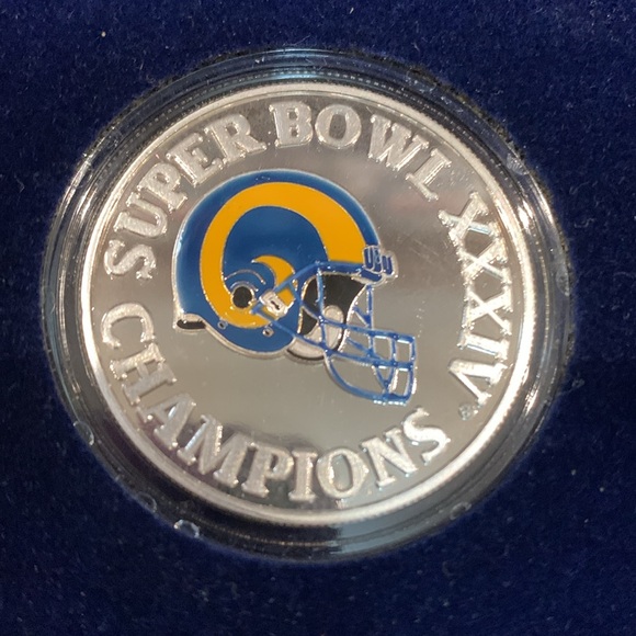 2000 Superbowl Tribute set of 9 - .999 coins and 6 bronze in wood box authentic - Picture 3 of 13